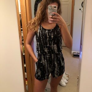 Black and white romper